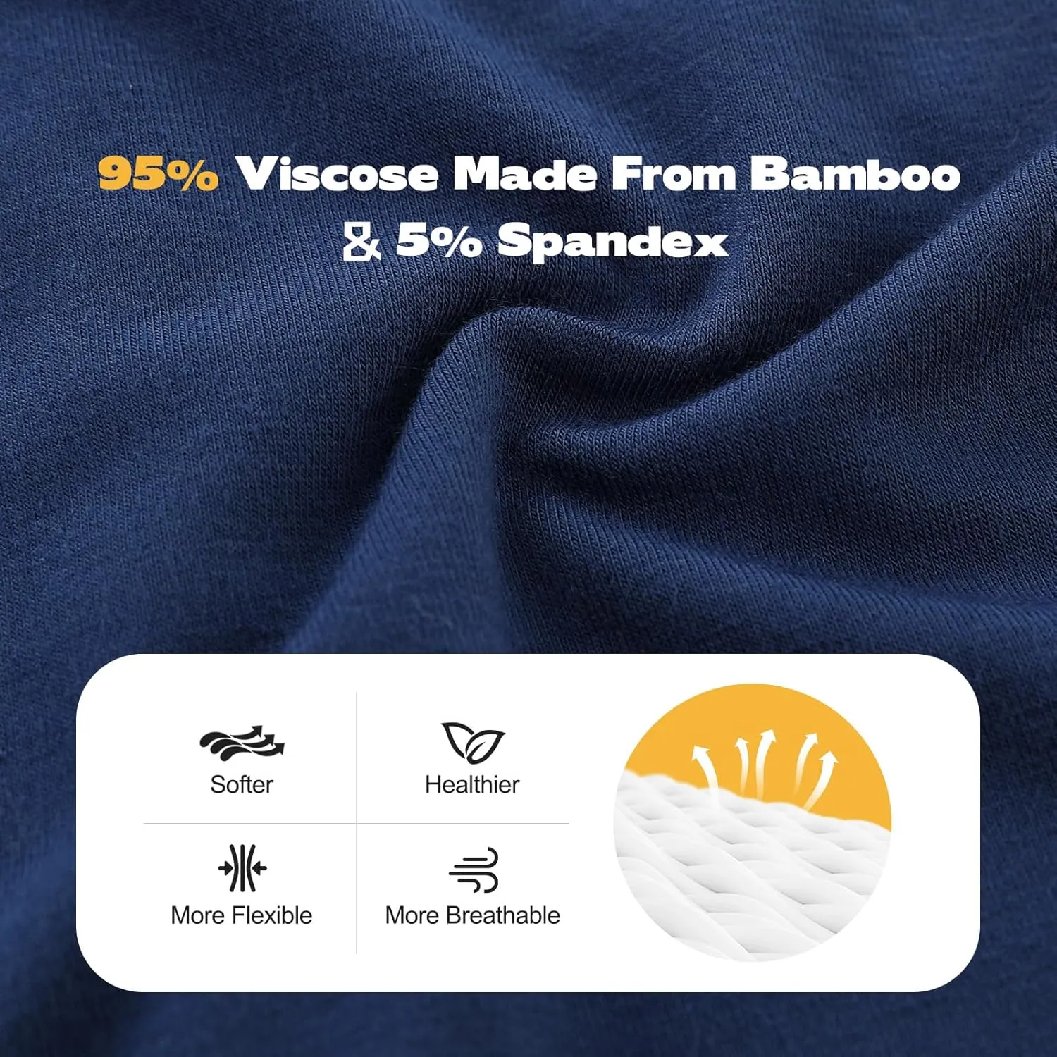 BAMBOO COOL Boys' Boxer Briefs 6-18Y Underwear Moisture-Wicking Lightweight and Ultra Soft 6-Pack