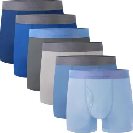 BAMBOO COOL Boys' Boxer Briefs 6-18Y Underwear Moisture-Wicking Lightweight and Ultra Soft 6-Pack