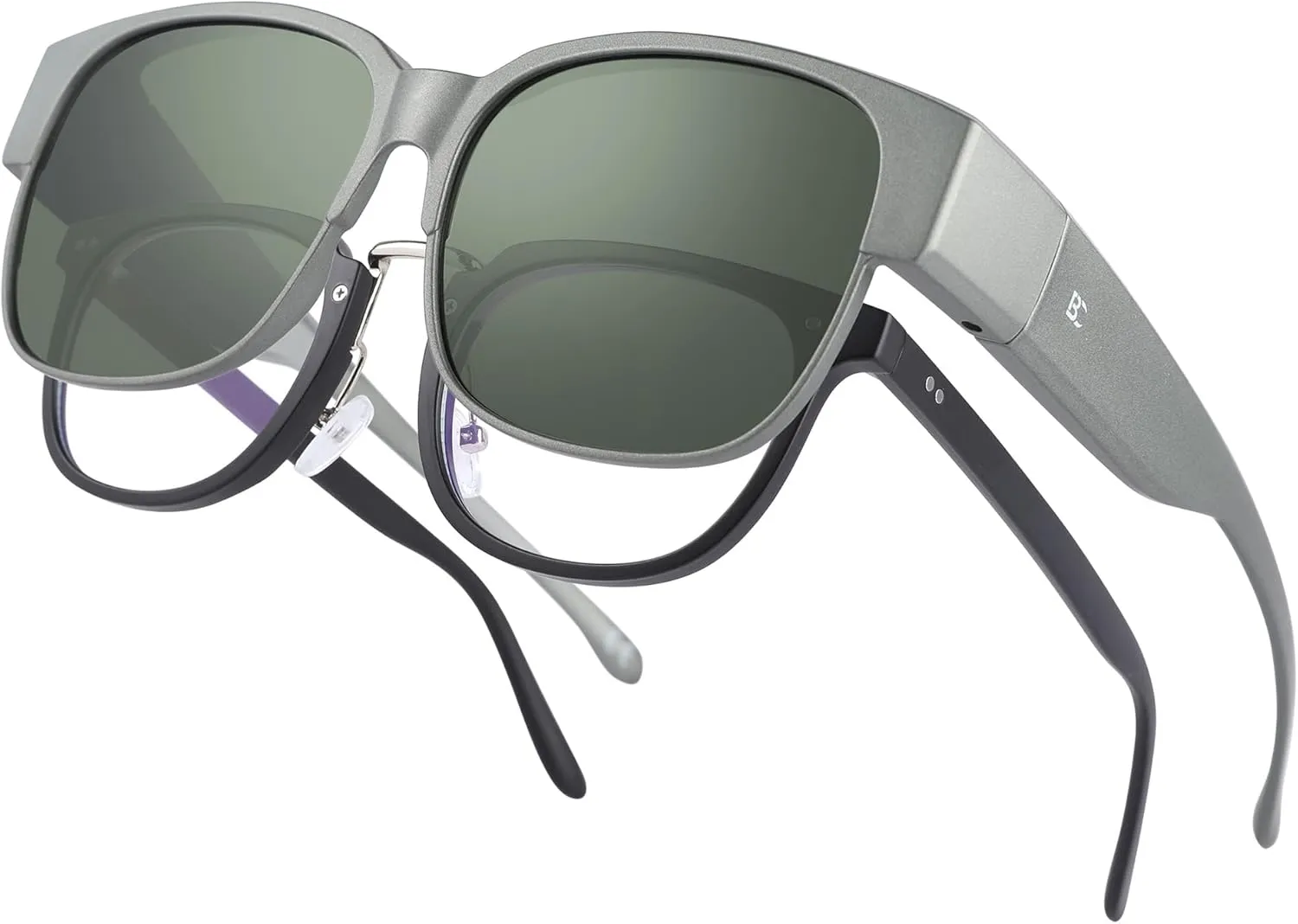 BIRCEN Polarized Fit Over Sunglasses: Wear Over Glasses Sunglasses Wrap Around Fitover Shades for Men Women UV Protection