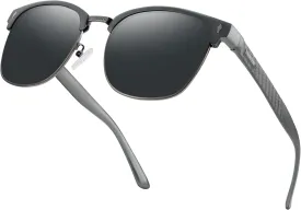 BIRCEN Polarized Sunglasses for Men UV - Protection Classic Shades for Driving Sports Fishing with Al-Mg Metal Frame