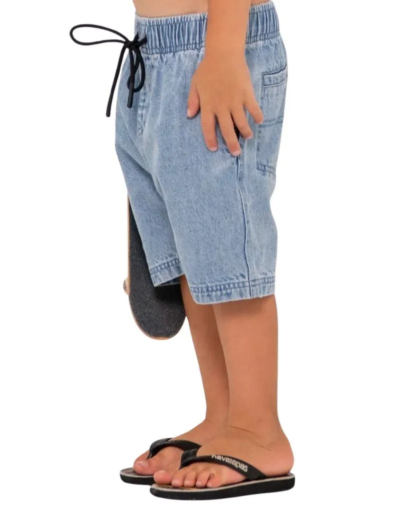 Manila Folder Denim Elastic Short Runts