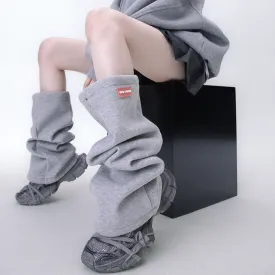 Minimalist Gray Loose Wide-Mouth Socks Set